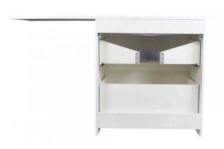 Тумба напольная Style Line Даллас 140, 2 ящика, Люкс белая, PLUS