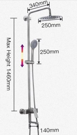 Душевая система Gappo G2499-20 для ванны, сатин