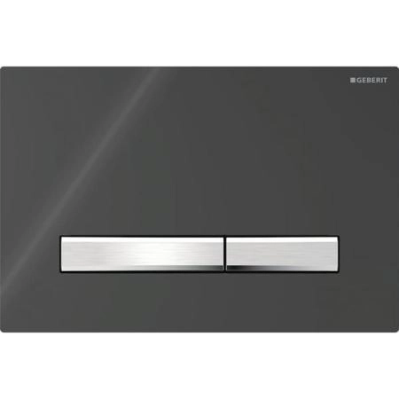 Geberit Sigma50 Клавиша для двойного смыва, квадратная, цвет: хром/черный
