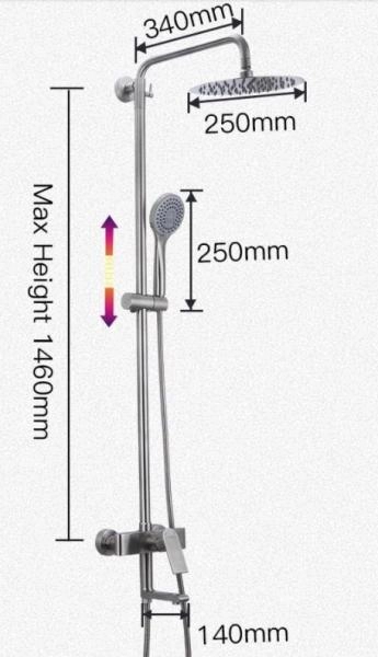Душевая система Gappo G2499-20 для ванны, сатин