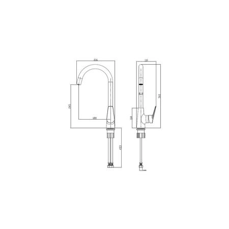 Смеситель Bien Via BE11019103 для кухни хром