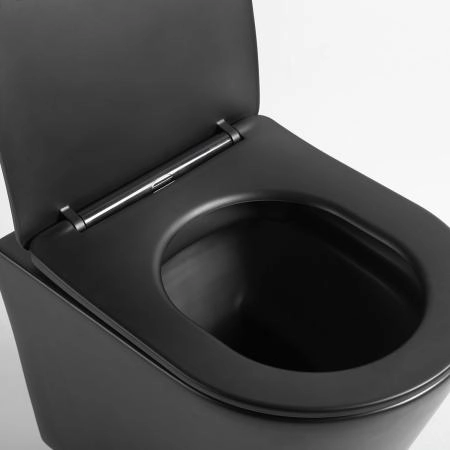 Унитаз подвесной Vincea Piatti VT1-11SMB, цвет черный матовый, ультратонкое soft-close сиденье