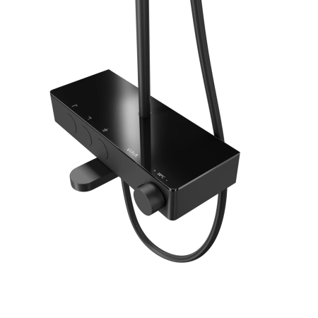 Душевая система VitrA Core Round A4730936EXP с термостатическим смесителем и ручным душем матовая черная