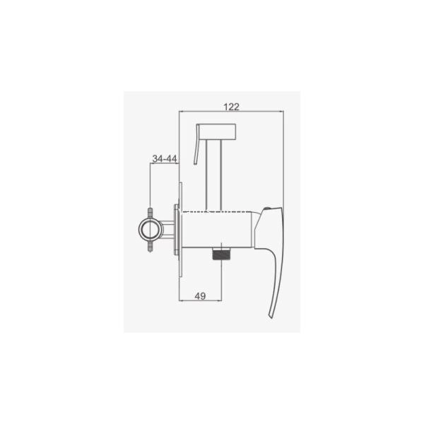 Гигиенический  душ Gappo G7207-1 встраиваемый, хром