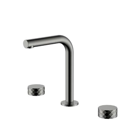 Смеситель на столешницу Boheme STICK DIAMOND на 3 отв. Shine Gun Metal 152-SGM.1