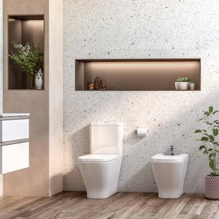 Roca The Gap Square Унитаз моноблок 36x60см, безободковый, универсальный выпуск, цвет: белый