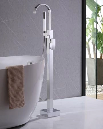 Смеситель ABBER Wasserfall AF8615 напольный для ванны, хром