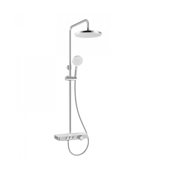 Душевая стойка BERGES MORANS 75001 с изливом и термостатом, хром