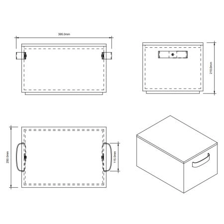 Decor Walther Basket Коробка универсальная 39.5x25х21см., настольная, цвет: ротанг светлый