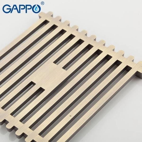 Душевой трап Gappo G81004-4 бронза 100x100мм