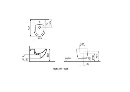 Биде VitrA Sento 4338B003-1046