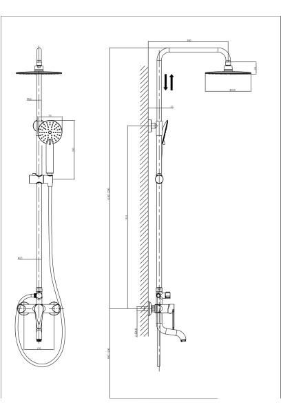 Душевая система RUSH Denis (DN0335-40)
