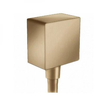 Hansgrohe 26455140 Fixfit Square шланговое подключение, обратный клапан, шлифованая бронза