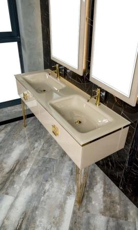 Столешница Boheme стекло 140см моноблок Капучино (Lucido) 852-140-CP Lucido
