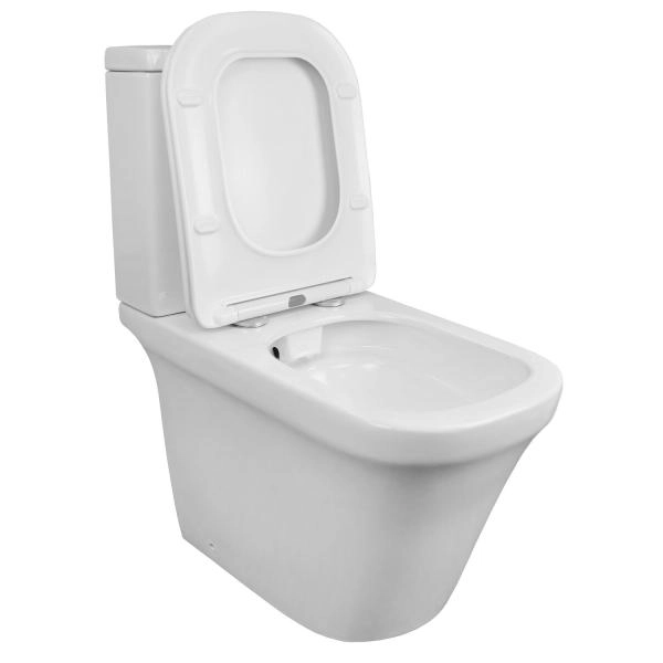 Унитаз напольный  Azario Candy 370х620х780 безободковый,  и сиденьем микролифт (AZ-1503B)