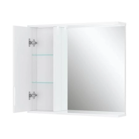 Зеркало-шкаф с LED подсветкой Volna Joli 80 левое (белый)