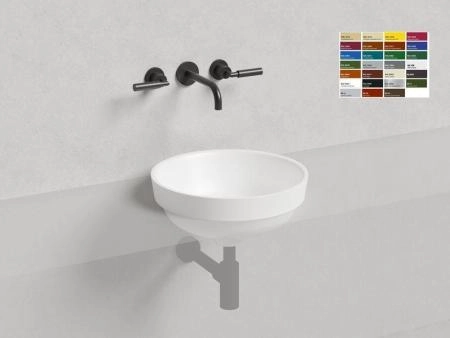 Раковина Salini MAREA 03 S-Stone покраска RAL матовая 42x42 1802203MF полувстраиваемая