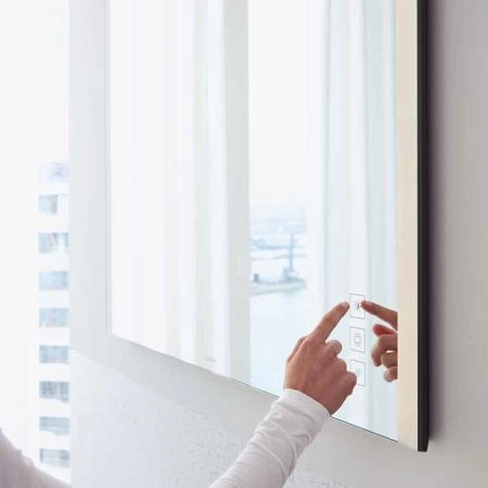 Duravit XViu Зеркало с подсветкой 800x820x40мм, цвет: матовый черный