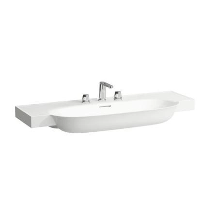 Laufen New Classic Раковина накладная 120х48х7.5см, с 3 отв., с переливом, цвет: белый матовый