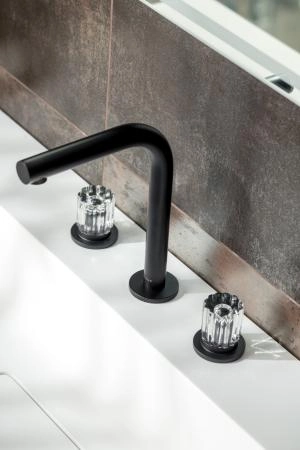 Смеситель на столешницу Boheme ELEGANTE на 3 отв. BLACK 152-B-EL