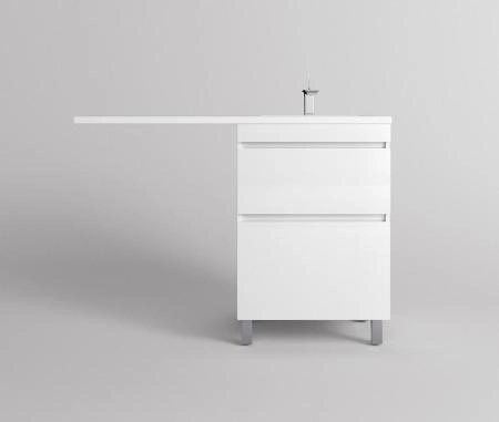Тумба напольная Style Line Даллас ЛЕОН 120, Люкс белая, PLUS