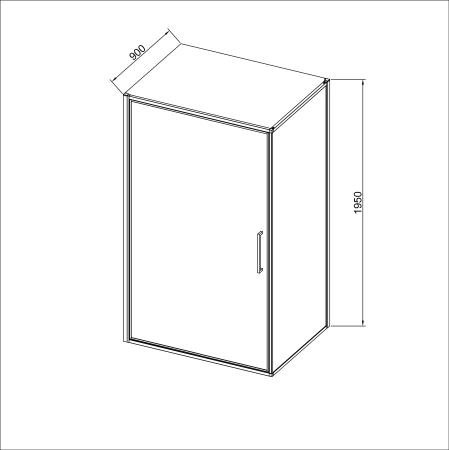 Душевой уголок Vincea Slim 8mm VSR-4SLP9010CL, 1000*900, хром, стекло прозрачное