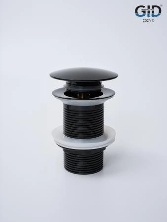 Донный клапан Gid без перелива G-54BL 76601K черный глянцевый 7x7x10