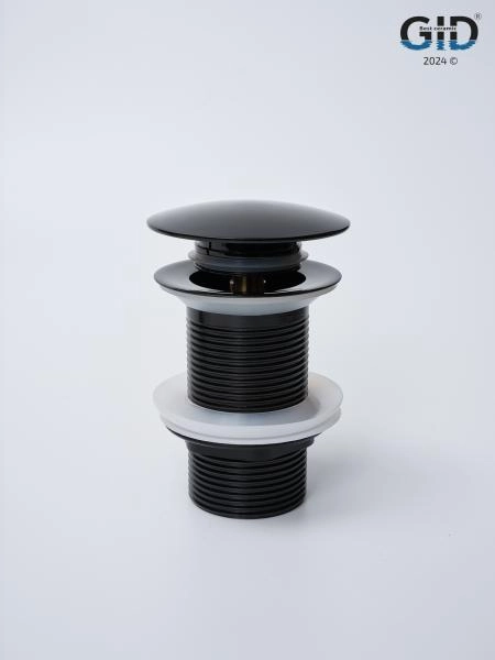 Донный клапан Gid без перелива G-54BL 76601K черный глянцевый 7x7x10