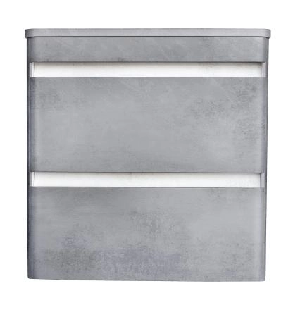 Тумба Style Line Elfante Атлантика 60 подвесная, Люкс бетон темный, (2 ящ.), со столешницей МДФ, PLUS