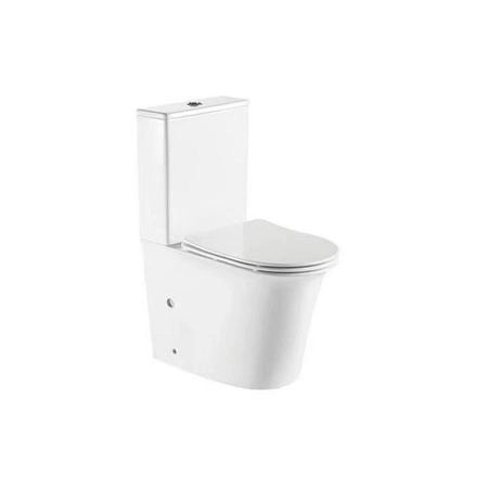 Унитаз Ceramalux 1223A напольный безбодковый с бачком ( GEBERIT ) сиденье микролифт, белый