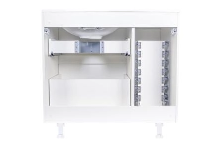 Тумба под раковину Style line El Fante напольная Барселона 90 правая (2 ящ.) с выкатной корзиной, Люкс белая, Plus