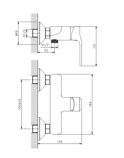 Смеситель Koller Pool STREAM для душа