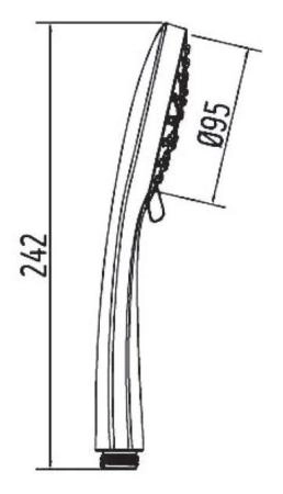 Ручной душ ESKO 3-режимный 95 мм SPL953 хром