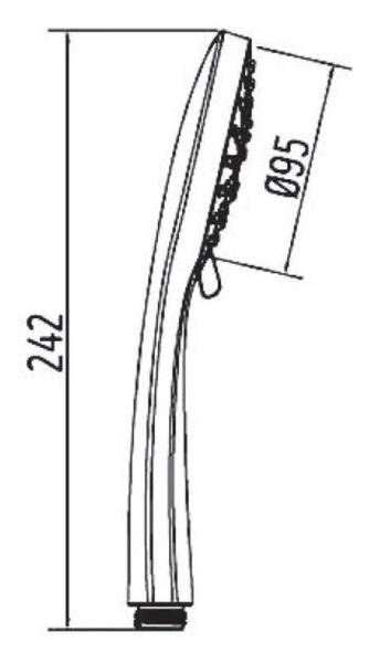 Ручной душ ESKO 3-режимный 95 мм SPL953 хром