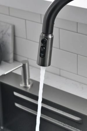 Мойка кухонная Esbano CASCADE-2 750х450х220 оружейная сталь PVD покрытие