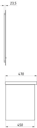Тумба ASB-Mebel Диана 75 Серый/дуб янтарный подвесная под умывальник Элина 75