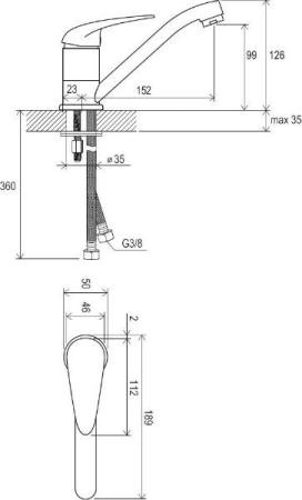 Смеситель Ravak Suzan X070009 для раковины с поворотным изливом