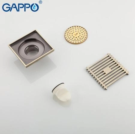 Душевой трап Gappo G81004-4 бронза 100x100мм