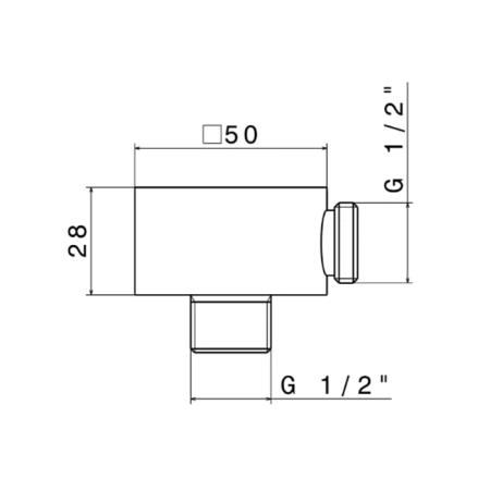 Kerama Marazzi Futura Вывод для душа, цвет: черный матовый