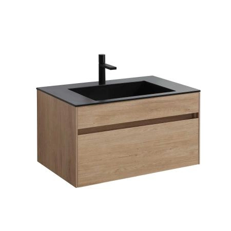 Тумба под раковину Vincea Chiara 800 подвесная, 1 выкатной ящик soft-close, N.Oak
