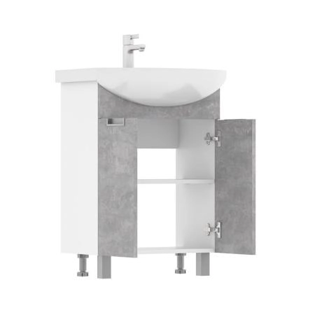 Тумба для ванной Volna Vario Z.50.2D Цемент напольная (Рива) раковина отдельно