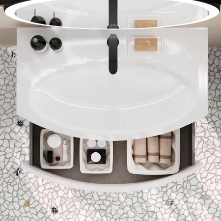Раковина Kerama Marazzi RIVA РИВА RV.wb.80 мебельная с крепежом 80, белая глянцевая