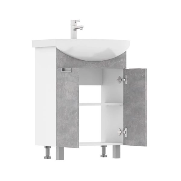 Тумба для ванной Volna Vario Z.50.2D Цемент напольная (Рива) раковина отдельно