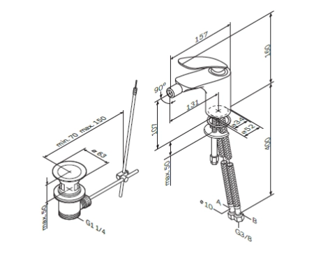 Смеситель для биде Am.Pm Sensation F3083164 хром