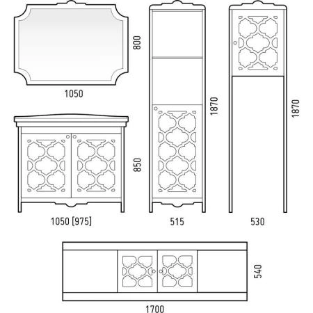 Тумба под раковину Corozo Манойр 105