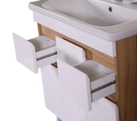 Тумба ASB-Mebel Марко 80-3.2 белый/дуб золотой