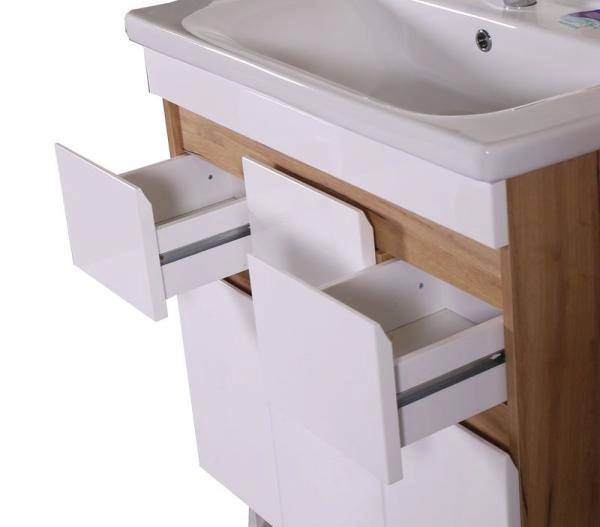 Тумба ASB-Mebel Марко 80-3.2 белый/дуб золотой