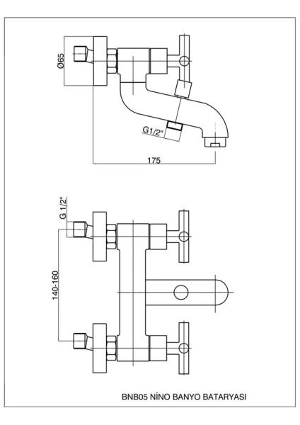 Смеситель для ванны GPD NINO BNB05 хром