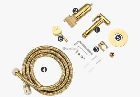 Гигиенический душ Frap F7505-3 золото