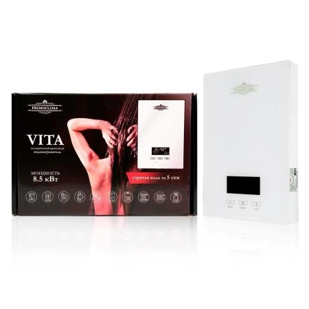 Электрический проточный водонагреватель PRIMOCLIMA VITA 8.5 кВт, белый